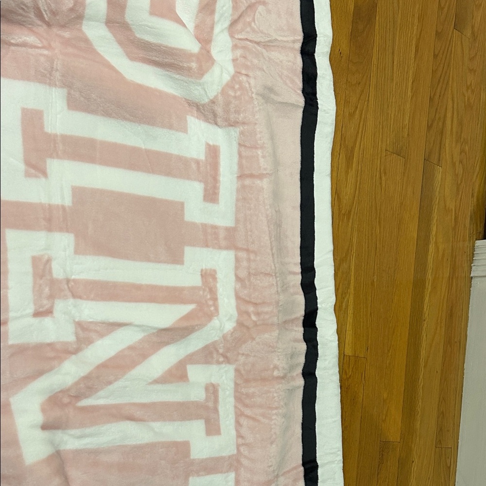 Victoria's Secret Pink and White Throw Blanket